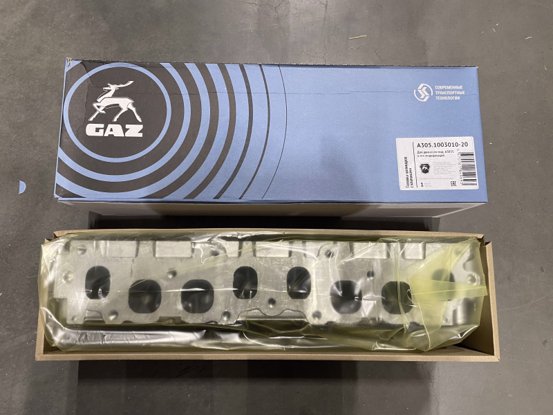 Головка блока цилиндров УМЗ-А305 EvoTech с чугунным блоком под ГБО ГАЗ Оригинал