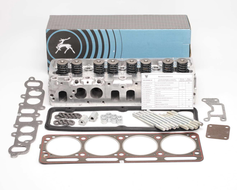 Головка блока цилиндров УМЗ-4216 с клапанами, крепежом и прокладкой Евро-3, 4 с ГБО ГАЗ Оригинал