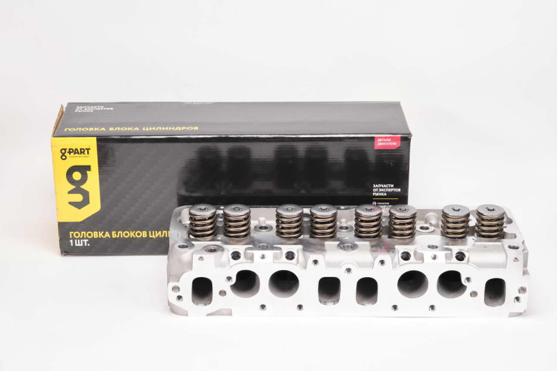 Головка блока цилиндров УМЗ-4216 Евро-3, 4 в сборе с клапанами G-PART 4216.1003010-30